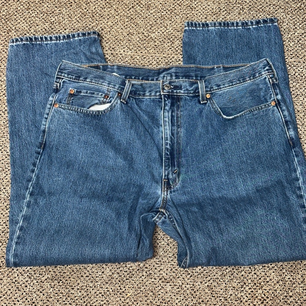 Levis 550 Relaxed Fit Tapered Leg Blue Denim Jeans Mens 40x30 Medium Wash
